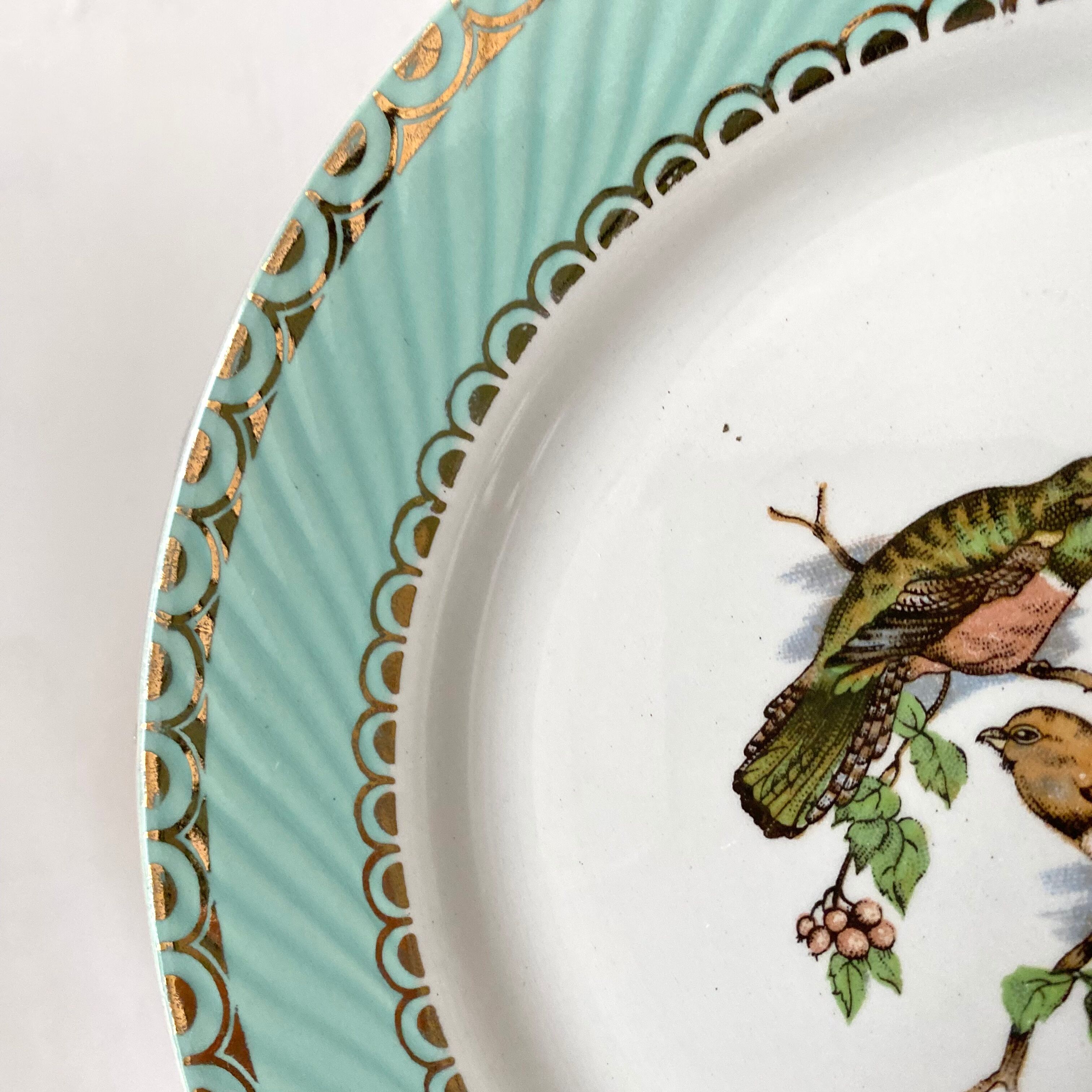 Vintage bird dessert plates