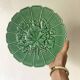 10 barbotine dessert plates and vine leaf dish