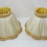 Pair of fabric lampshades