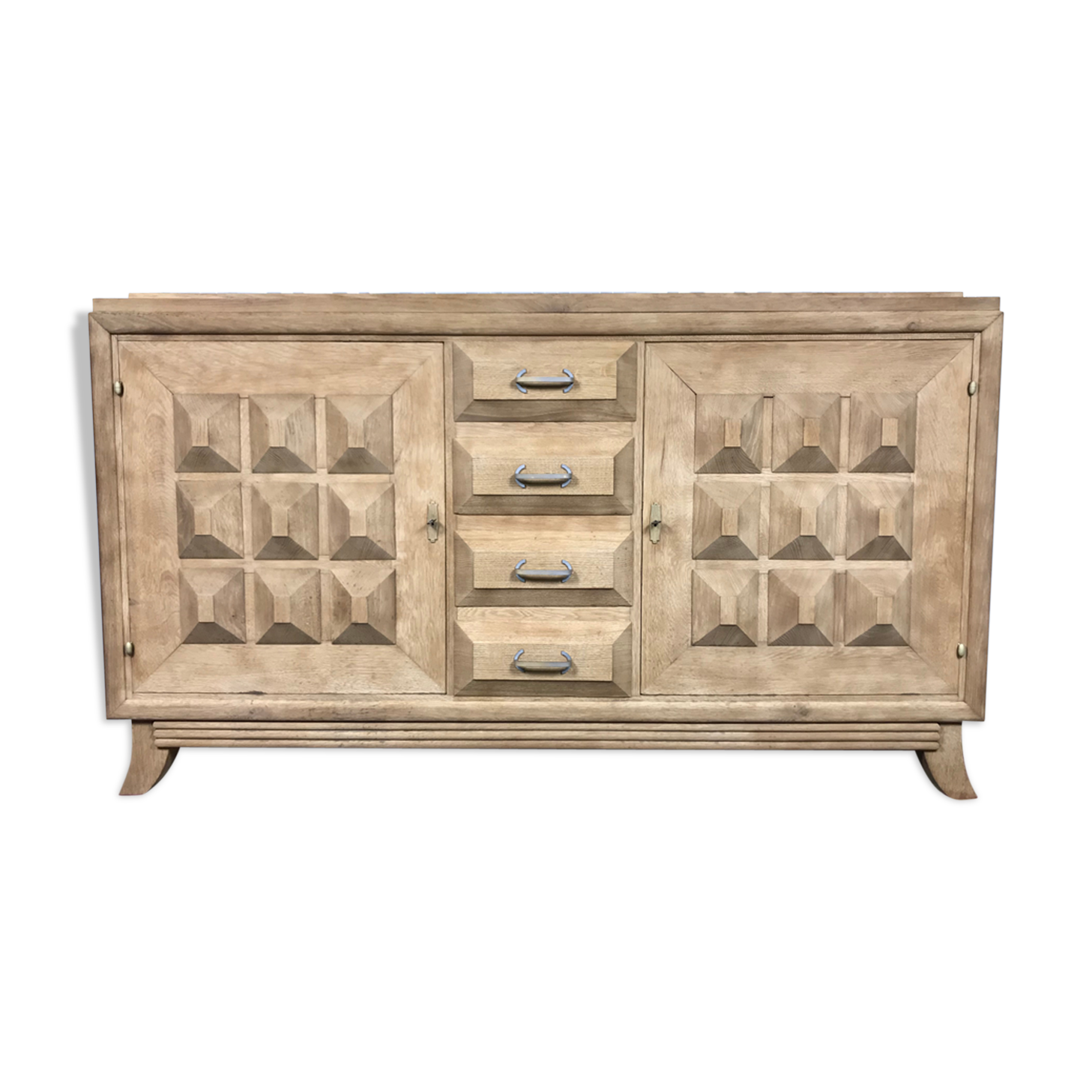 Brutalist solid oak line - aero-mmred art deco