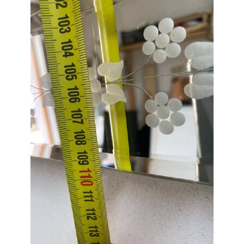 Venetian Rectangular Hand-Carving Wall Mirror Murano Glass Style