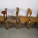 Lot of 4 Wooden bistro chair - vintage - Old
