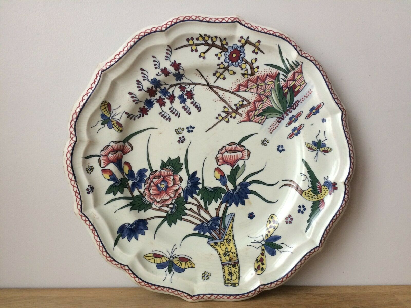 Plate in earthenware Vieux Rouen