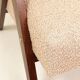 Modern powder pink boucle Zig Zag armchair