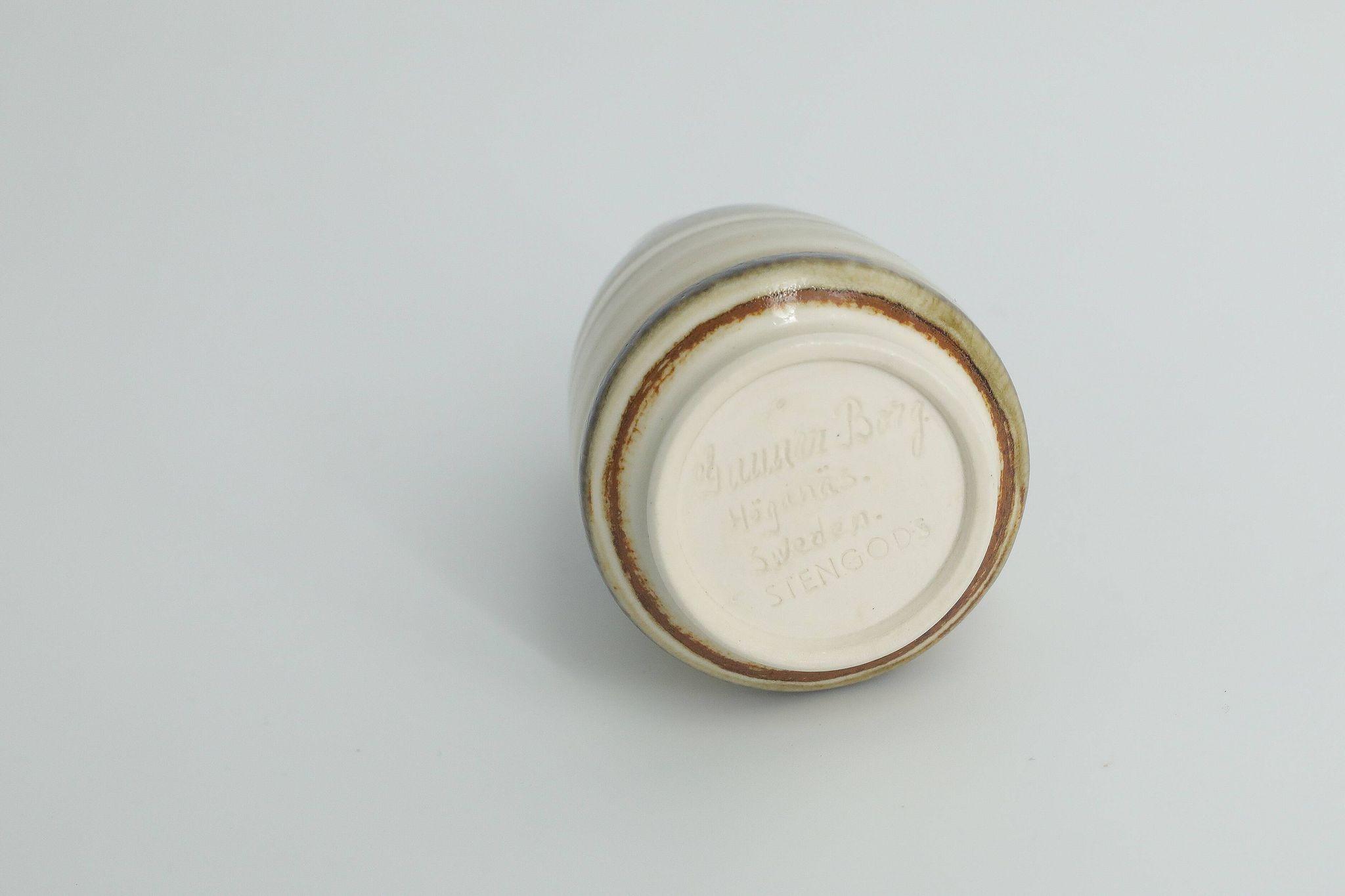 Petit Vase Scandinave de Collection en Grès Marron par Gunnar Borg pour Höganäs Keramik, 1960s