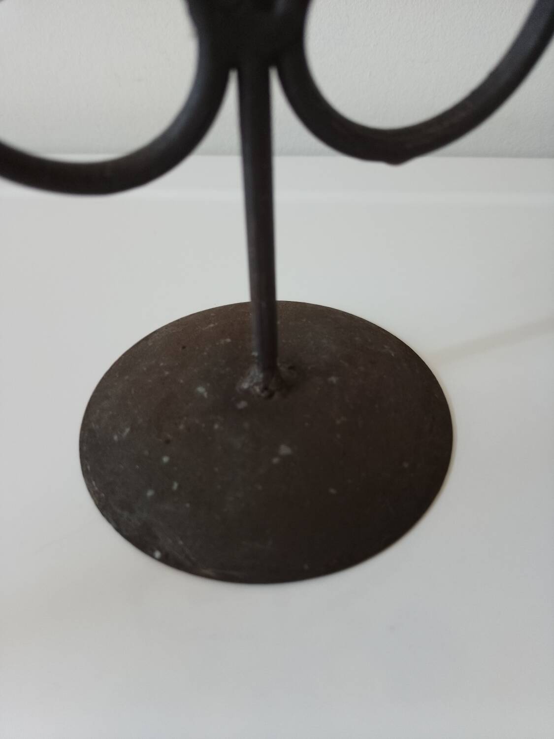 Raw wrought iron chandelier