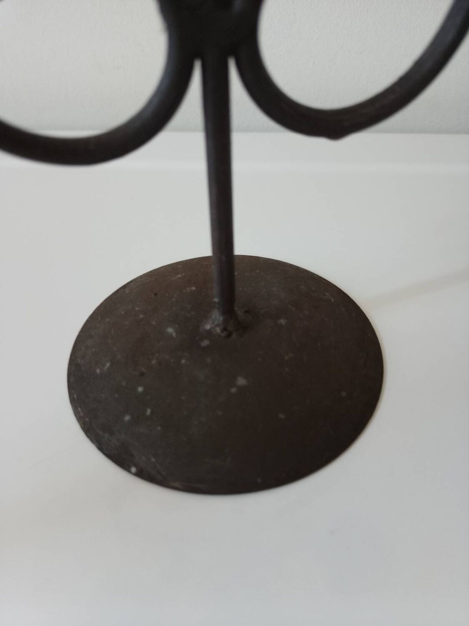 Raw wrought iron chandelier
