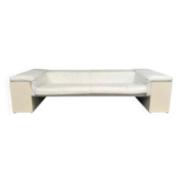 White leather Knoll Brigadier sofa, 1980s