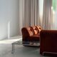 Modular Sofa Incorporated Coffee Table Burnt Orange Velvet