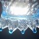 Set of 3 Murano blue glass pendant lights