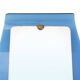 Mirror with blue glass frame by Cristal Art, 1950s