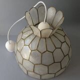 Mother-of-pearl mosaic pendant light, 1970s