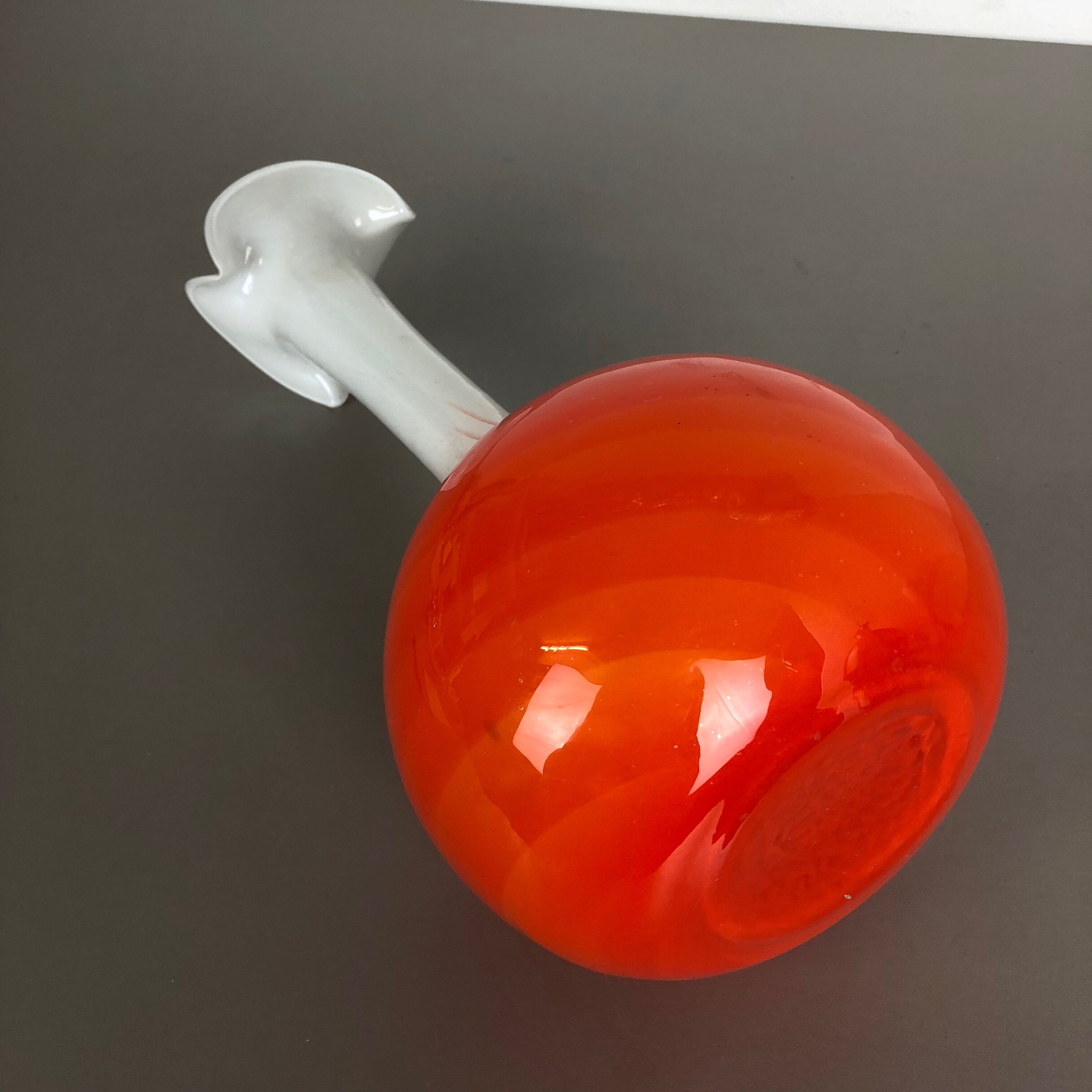 Pop Art "Flame" opaline Florence vase, 1970s, Italy