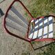 Table and four iron garden chairs from the 1950s