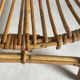 Chaise de salon pour enfants en rotin Vintage