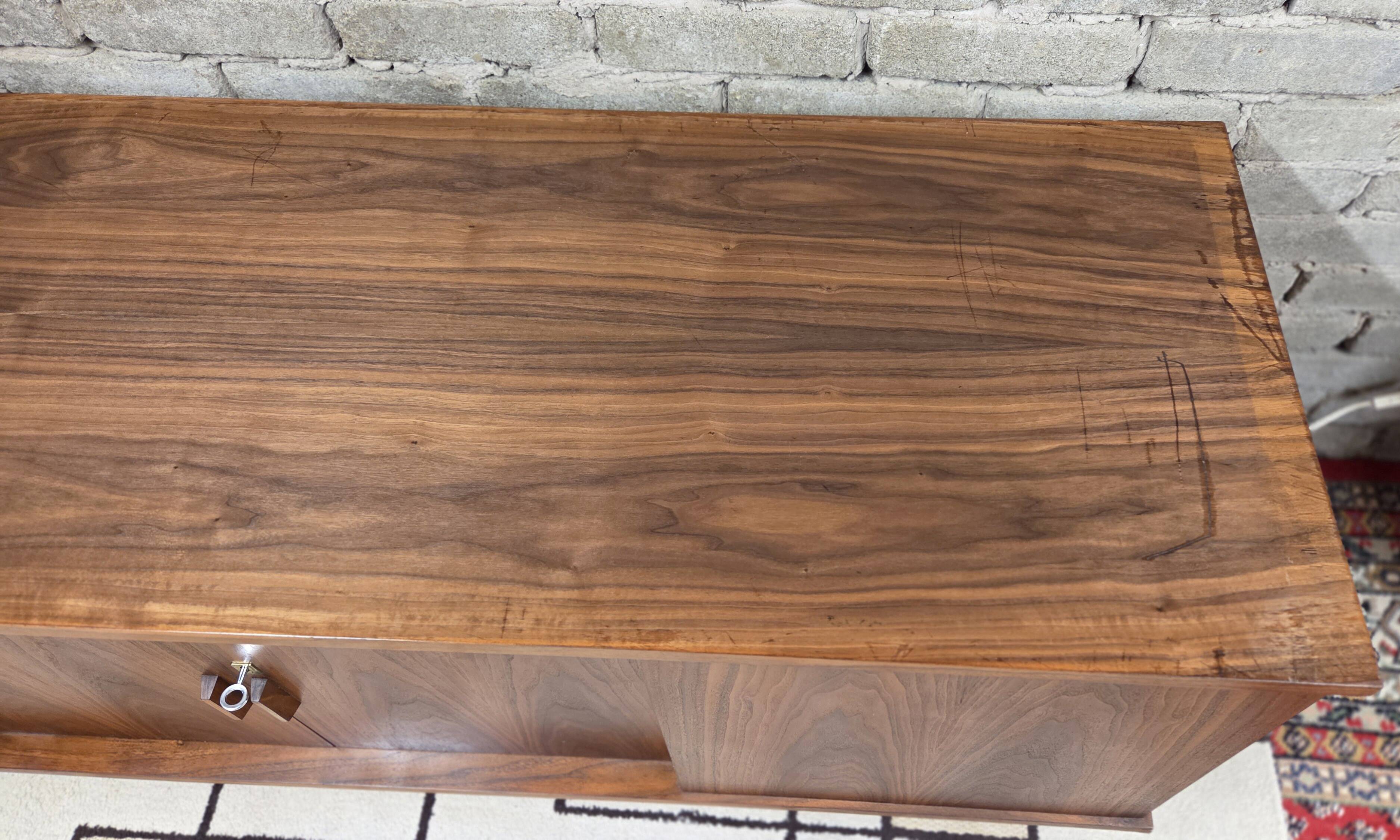 Vintage teak Scandinavian bar cabinet from the 1960s.