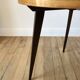 Tripod coffee table in wood and two-tone marquetry Scandinavian design 50s-60s