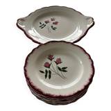 Salins dessert plates and platter, Cerilly model