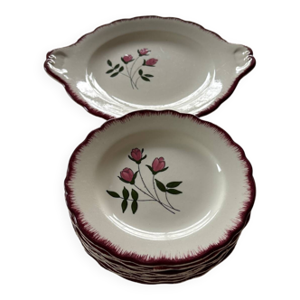 Assiettes à dessert et plat Salins modèle Cerilly