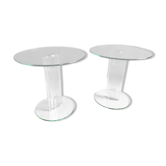 2 x Coffee Table Glass Knut Hesterberg