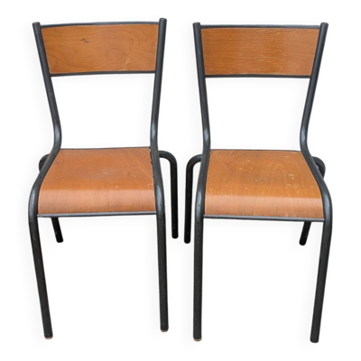 Paire de chaises de style Mullca