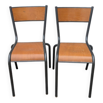 Paire de chaises de style Mullca