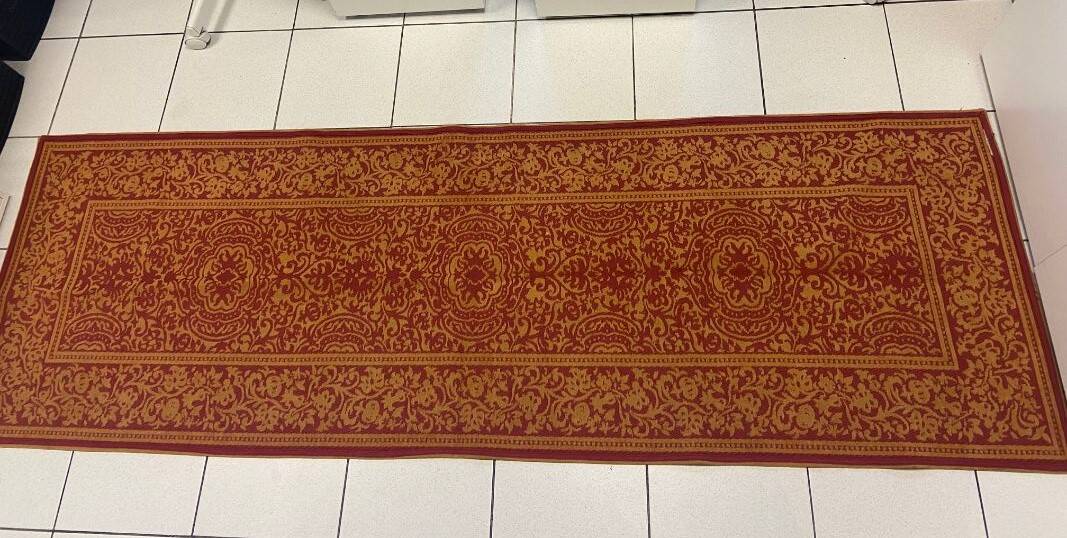 Antique Embroidered Hallway Entryway Rug Indoor Cotton