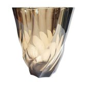 Vase en verre fumé vintage