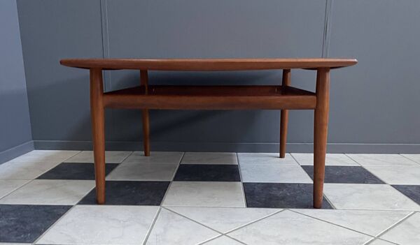 Table basse carrée en teck par Grete Jalk pour Glostrup Danemark