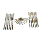 Menagere boulenger art deco metal argente with its 36-pieces screen