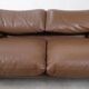 Set of Cassina Maralunga 2 seaters in mocca leather