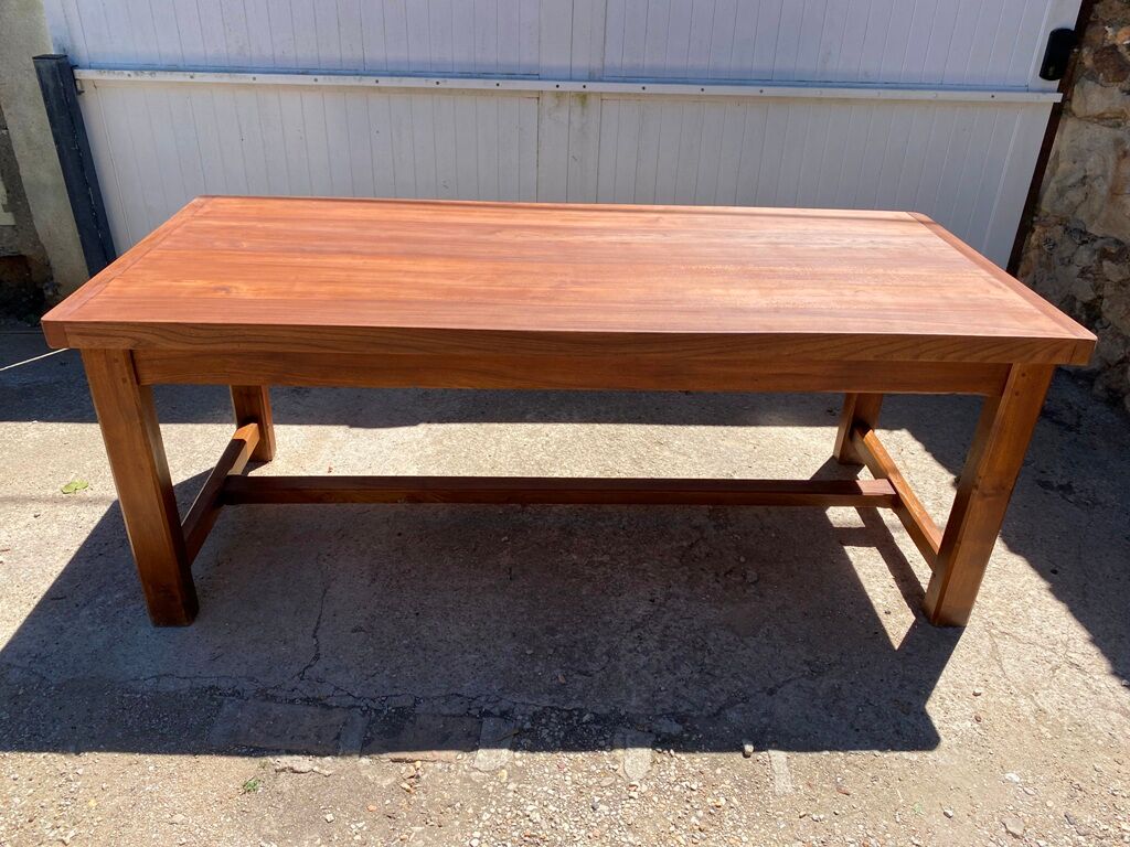 Solid oak dining farmhouse table 1980