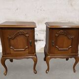 Pair of vintage 1960s oak bedside tables