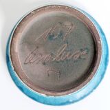 Vase Ceralux par Ceramano, Hans Welling, bleu turquoise, années 60