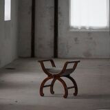 Empire-style Danish piano chair/stool with velvet seat, early 1900s.