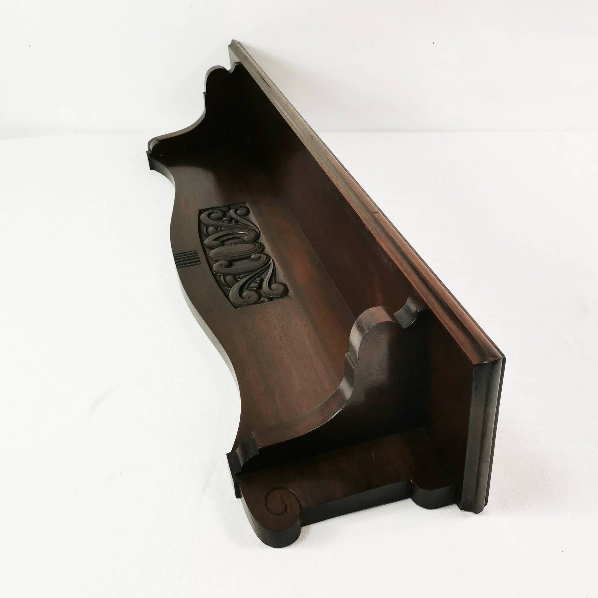 Art Nouveau mahogany shelf, Denmark 1930s.