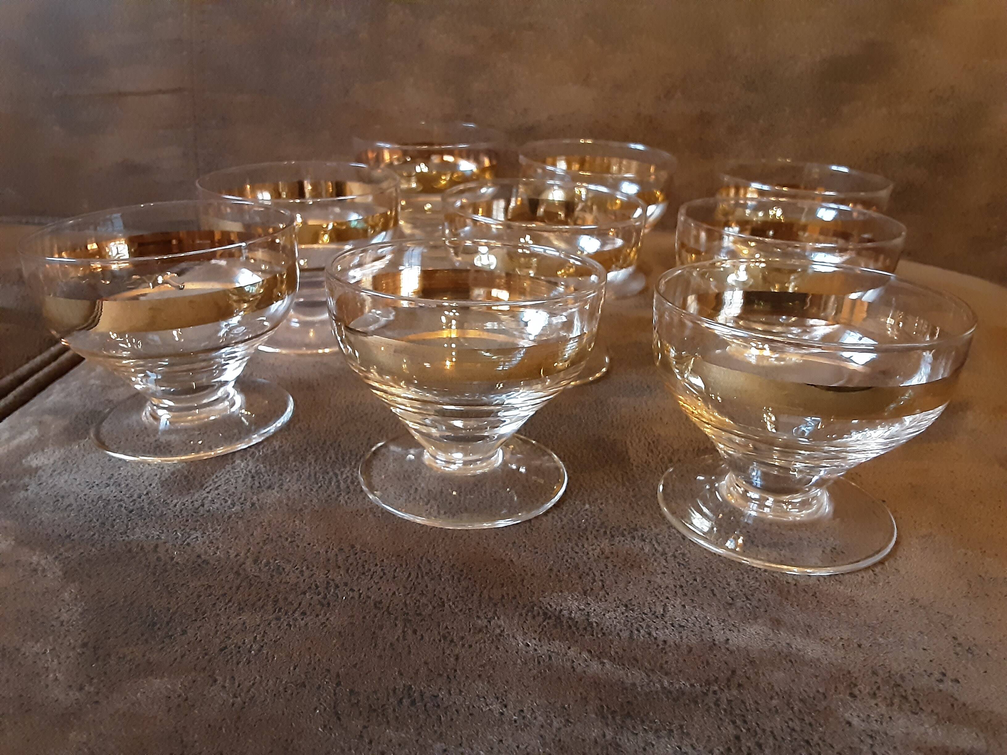 Set of 9 vintage digestif glasses