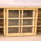 Enfilade - Burmese teak showcase buffet with yellow patina - ecru