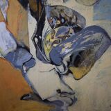 Oil on canvas entitled "space moment" signed mancini (claude)