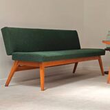 Banquette / Daybed modulable par Tatra , tissu bouclette chinée vert 1960