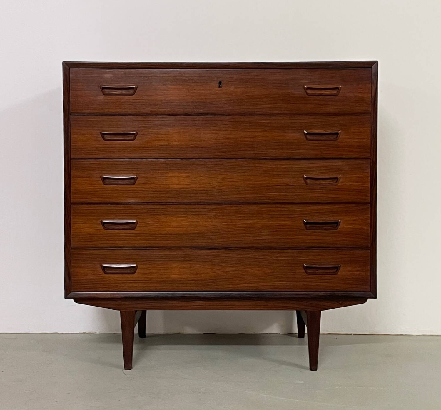 Scandinavian Chest of Drawers in Rosewood by Tibergaard 1960s