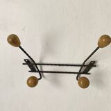60s double hook wall coat rack