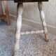 Table d'appoint ronde basse rénovée
