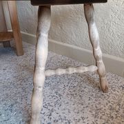 Renovated round low side table