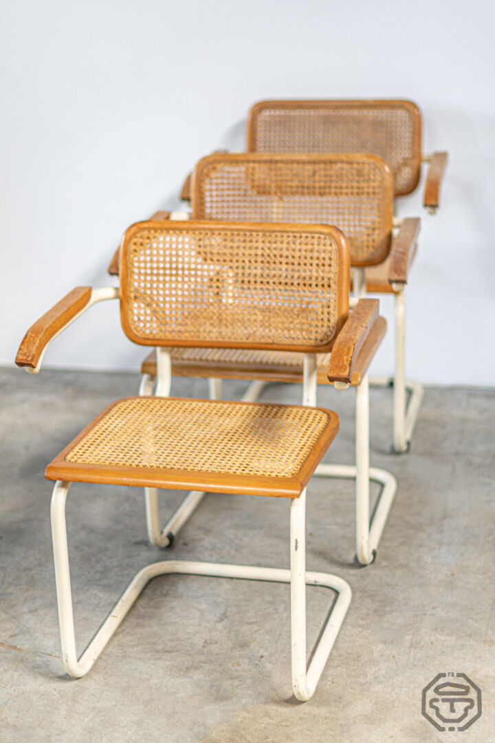 Lot of 3 chairs Marcel Breuer B64