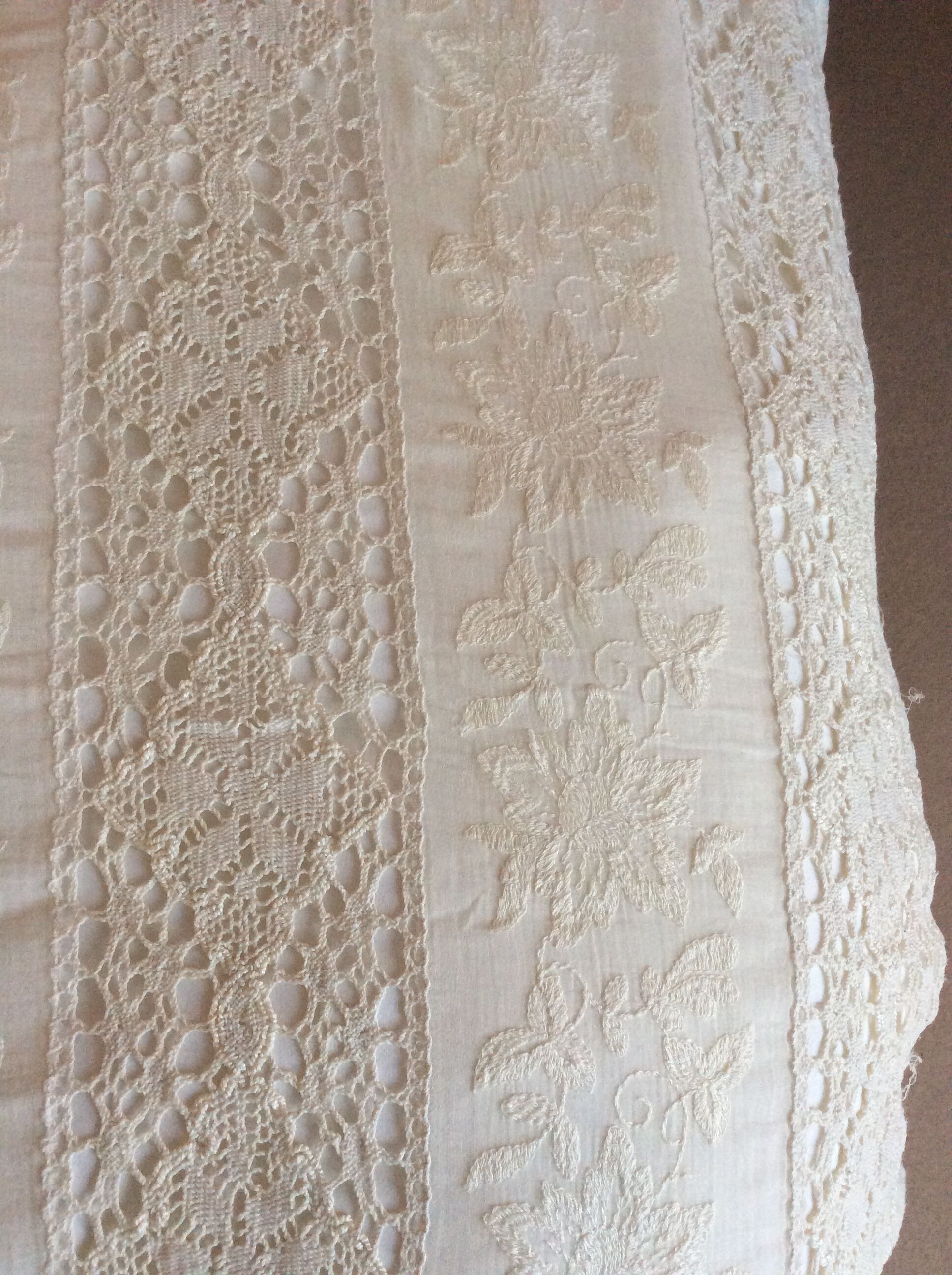 Old bed top lace and crochet