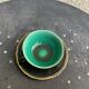 Coffee service composed of 5 cups and saucers in black earthenware and different colored interiors