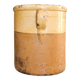 Large Italian glazed terracotta preserving jar, two-coloured, late 19th century.
