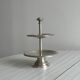 Silver-plated metal tiered dish