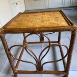 Small rattan coffee table.